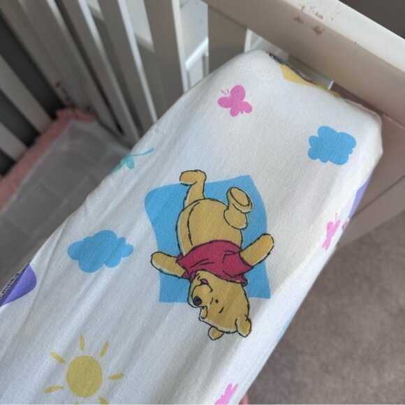 Disney | Vintage Winnie The Pooh Crib Sheet and Reversible Tigger Pillow Case - Picture 6 of 10